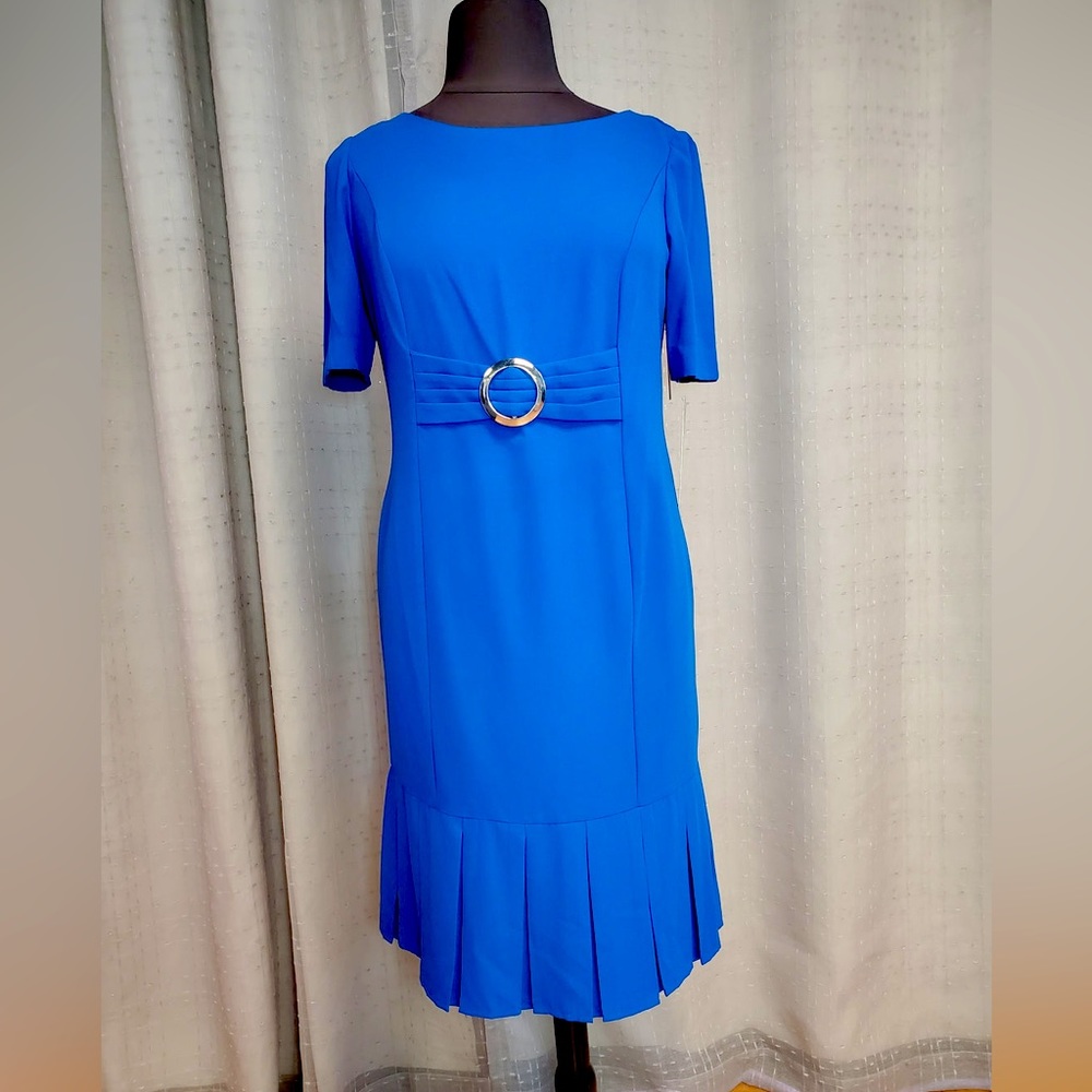 Royal Blue shift dress.